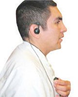 EARPHONE Connection EP1BCLS Rabbit Listening Only Classic Ear Hook Earpiece – Black