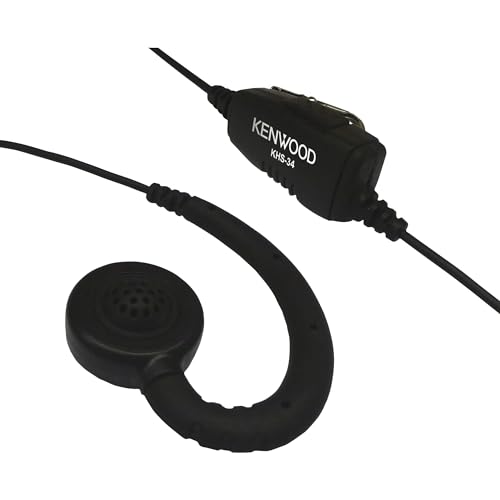 Kenwood KHS-34 C-Ring Earpiece with In-Line PTT for PKT-23 Handheld Radio
