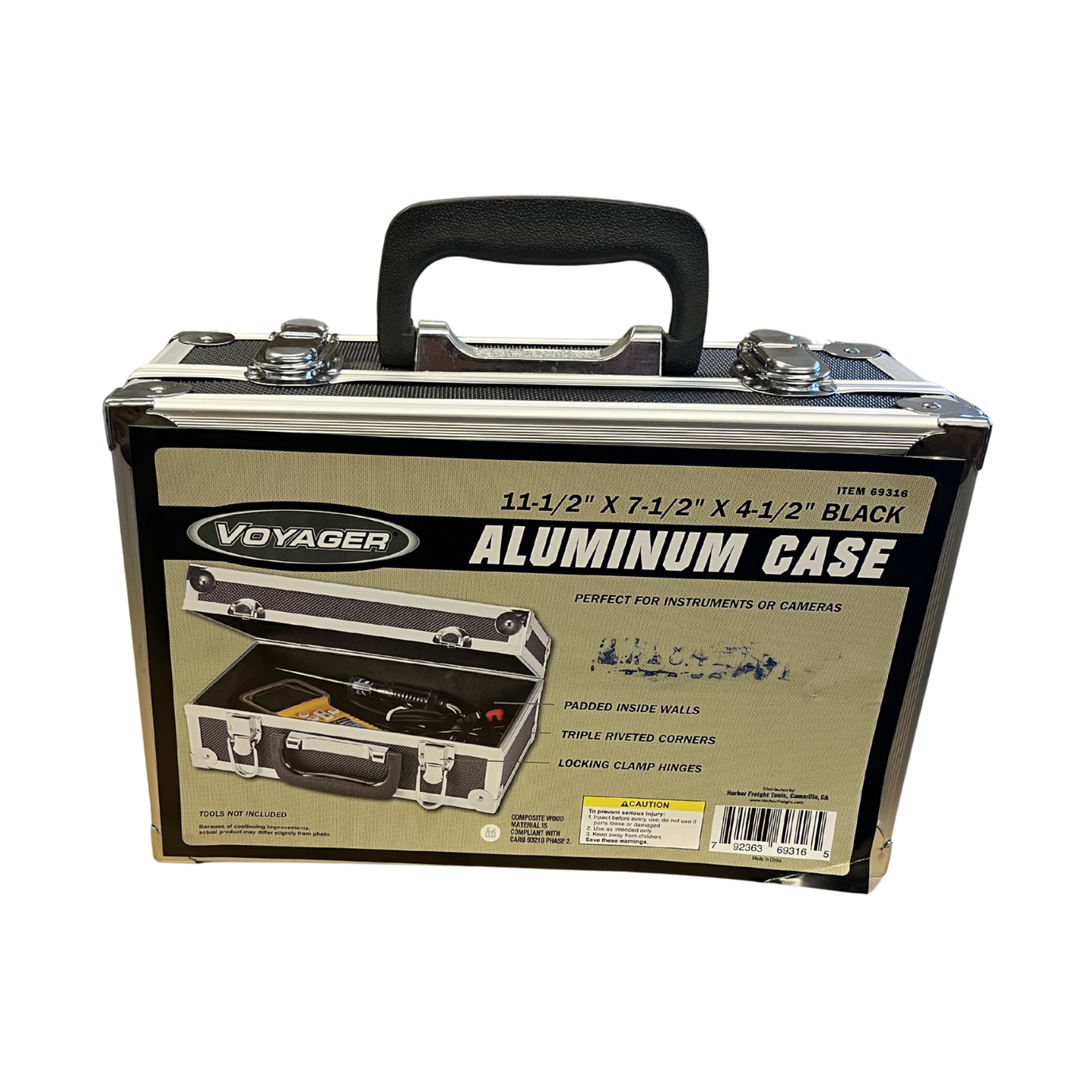 Harbor Freight 36870 VOYAGER Aluminum Protective Case 11.5 x 7.5 x 4.5 Inch Rugged Storage Case
