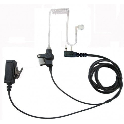 Surplus Radios Two Wire Surveillance Headset with Push to Talk for Kenwood TK280 TK380 TK2180 TK3180