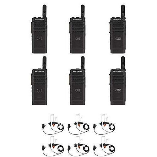 SL300-V-SC-99 VHF 136-174MHz 99 Channel 3 Watt Digital DMR Display Radio with E346 Surveillance Headset (6 Pack)