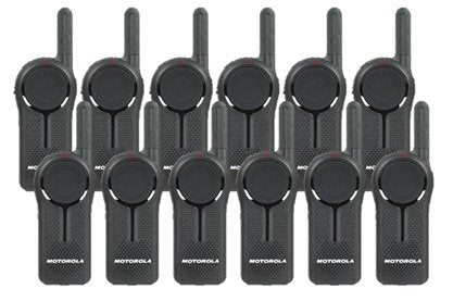 12 Pack of Motorola DLR1020 Two Way Radio Walkie Talkies with Programming Video