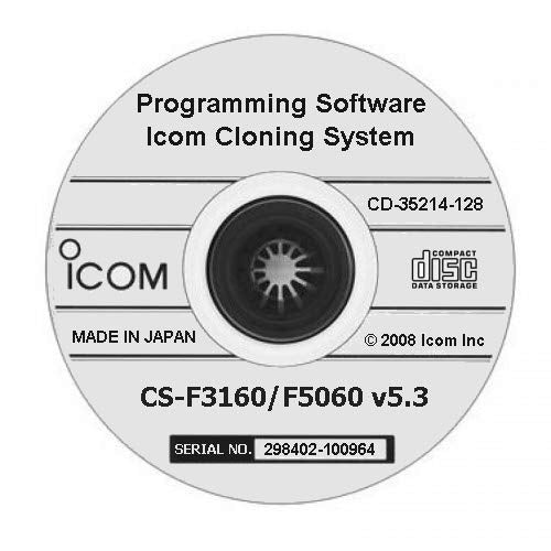 Icom CSF3161/F5061 Programming Software v5.3 for Two-Way Radios