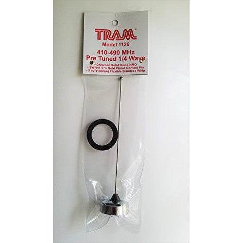 Tram 4330081464 Pre-Tuned 410MHz-490MHz VHF 1/4-Wave Nmo Antenna, 6.00in. x 3.00in. x 1.20in.