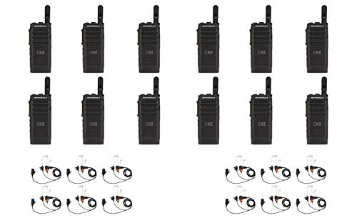 SL300-U-SC-99 UHF 403-470MHz 99 Channel 3 Watt Digital DMR Display Radio with E346 Surveillance Headset (12 Pack)