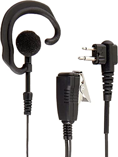 PRYME SPM-303EB Responder Series Spm-300Eb Series - Lapel Microphone: with Soft Earhook Style Earphone, Black