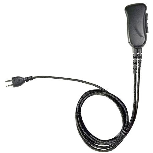 PRYME SNAP (SNP-1W-H8-BF) Series 1 Wire Braided Fiber Surveillance Kit, Lapel Mic Style (1-Wire), Noise-reducing mic Element. Compatible with Hytera X1e/p, Z1p & PD-6 Series