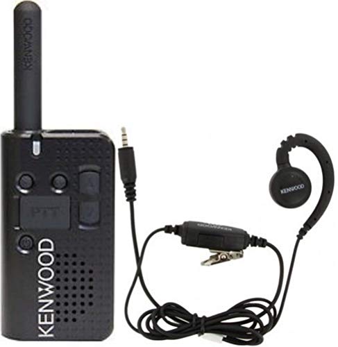 Kenwood PKT-23 UHF Radio with Earbud Hanger with PTT and Clip Microphone Bundle