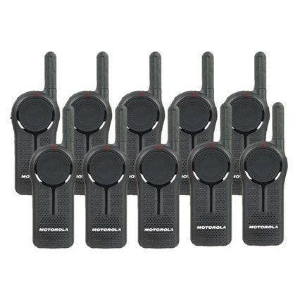 10 Pack of Motorola DLR1020 900MHz ISM Band 1 Watt 2 Channels License Free Digital Two-Way Radio