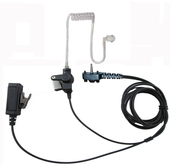 Surplus Radios Two Wire Surveillance Headset with Push to Talk for Vertex YEASUE VX160 VX180 VX210 VX351