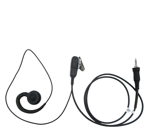 Pryme LMC-1GH42 PRO-Grade Commercial Lapel Microphone Soft G-Hook Earphone for Vertex S24