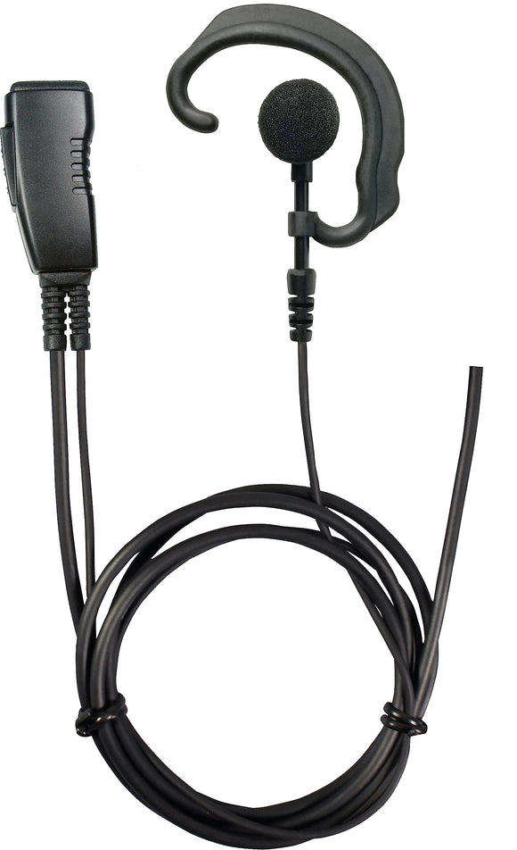 Pryme® LMC-1EH42 Responder Pro-Grade Lapel Mic w/Soft Earhook Earphone - Fits: Vertex 1-Pin Screws to Radios