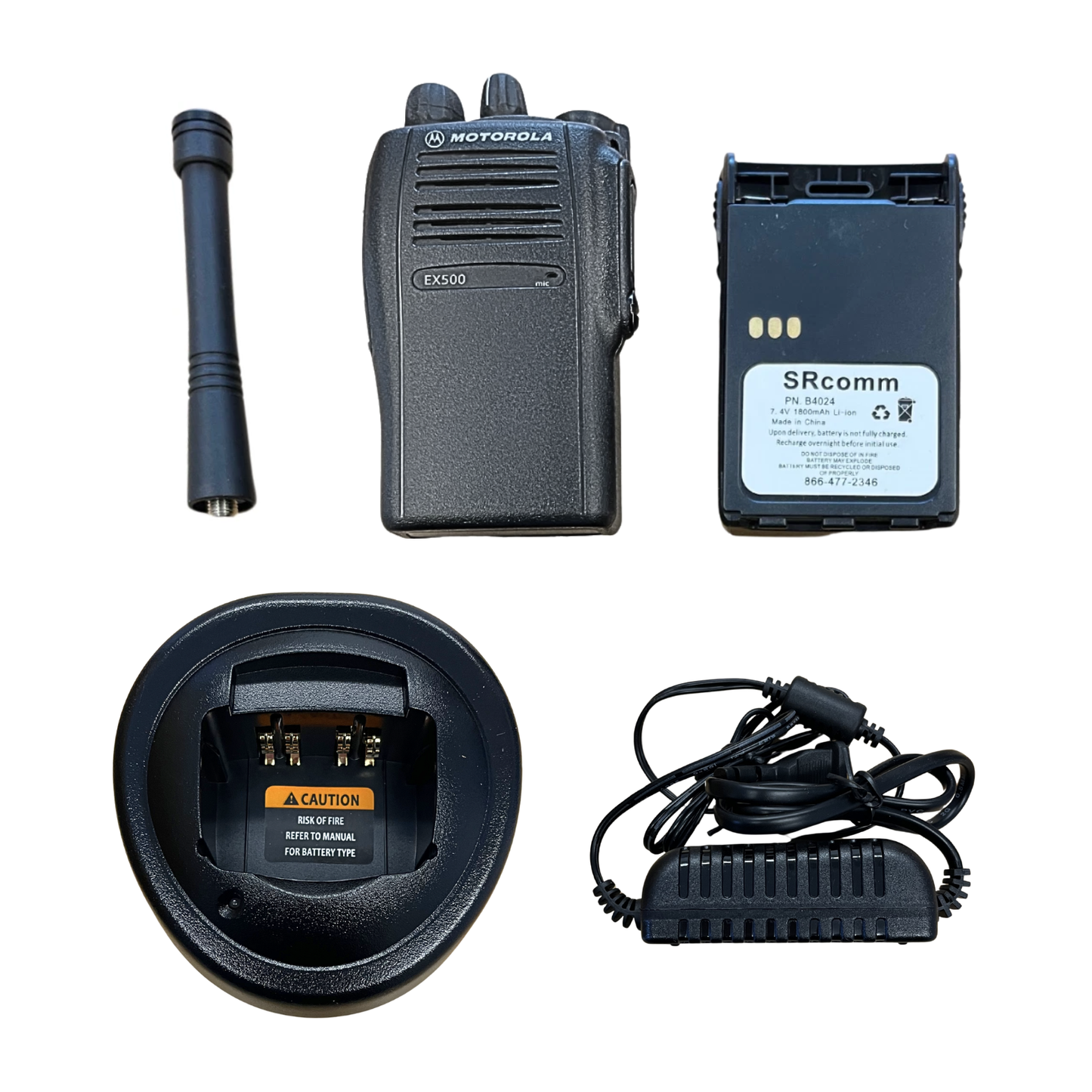 Used Motorola EX500 AAH38SDC9AA3AN UHF 450-512MHz 16 Channels 4 Watt Portable Two-Way Radio
