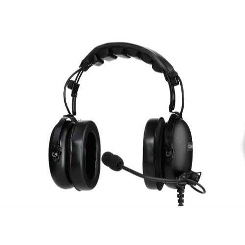 Kenwood KHS-10DC-OH Heavy-Duty Over the Head Headset with Noise Cancelling Boom Microphone & PTT