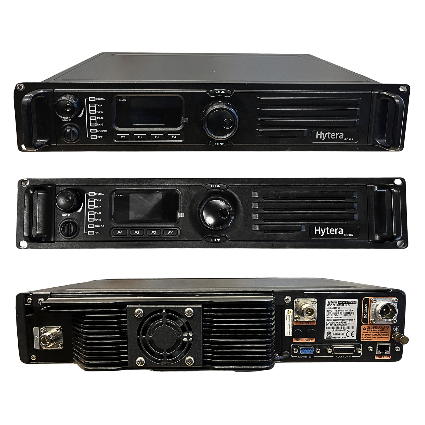 Used Hytera RD982i-U2 UHF 450-520MHz 16 Channels 50 Watt Digital DMR Analog/Digital Repeater