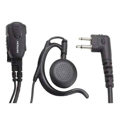 Ritron RHD-16X Ear Loop Headset with PTT and In-Line Microphone for PR & NT Series Radios