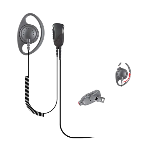 Pryme SPM-1232 Y3 Lapel Mic with D-Shape C-Shape Earpiece for Vertex VX-820 VX-821 VX-824 VX-829 VX-870 VX-871 VX-874 VX-879 VX-920 VX-921 VX-924 VX-929 VX-970 VX-971 VX-974 VX-979 VXD-720 Radios