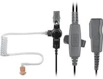 PRYMEBLU SPM-2001 2-Wire SPM-2000 Series- Surveillance Kit with Unique Belt-Mounted PTT Junction Box & Surveillance Style Microphone/PTT with Coiled Cable., Black