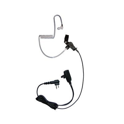 Klein Signal 2 Pin Earpiece with PTT Button Built in Mic 2 Way Radio Earpiece Headset Split Wire for Blackbox Plus Blackbox Bantam Motorola CP Series and Other 2 pin Radios