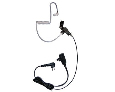 Klein Signal 2 Pin Earpiece with PTT Button Built in Mic 2 Way Radio Earpiece Headset Split Wire for Blackbox Plus Blackbox Bantam Motorola CP Series and Other 2 pin Radios