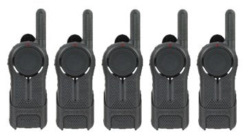 5 Pack of Motorola DLR1020 Two Way Radio Walkie Talkies