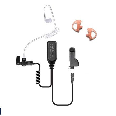 Earphone Connection EP1234QR Quick Release Police Earpiece Coyote Lapel Mic MotoTRBO Series Digital RadiosXPR6300, XPR6350, XPR6500, XPR7550, XPR6000 XPR7000 APX6000 APX7000