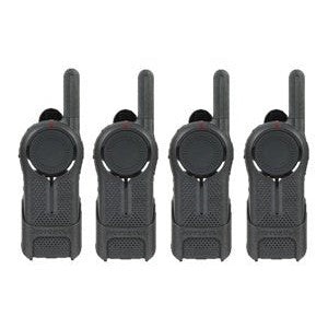 4 Pack of Motorola DLR1020 Two Way Radio Walkie Talkies with Programming Video