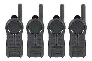 4 Pack of Motorola DLR1020 Two Way Radio Walkie Talkies with Programming Video