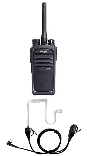 Hytera PD502U-1 UHF 400-470mhz 32 Channel 4 watt Digital/Analog DMR Portable Radio Full Package with Surveillance Headset