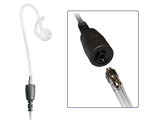 Earphone Connection Radio Earpiece, Fox ST Listen Only Short Tube, 3.5mm Right Angle, Direct to Speaker Mic Receive Only