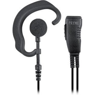 PRYME® SPM-301EB Responder Medium-Duty Lapel Mic w/Soft Ear-Hook Earphone (for All Kenwood 2-Pin Portable Radios)