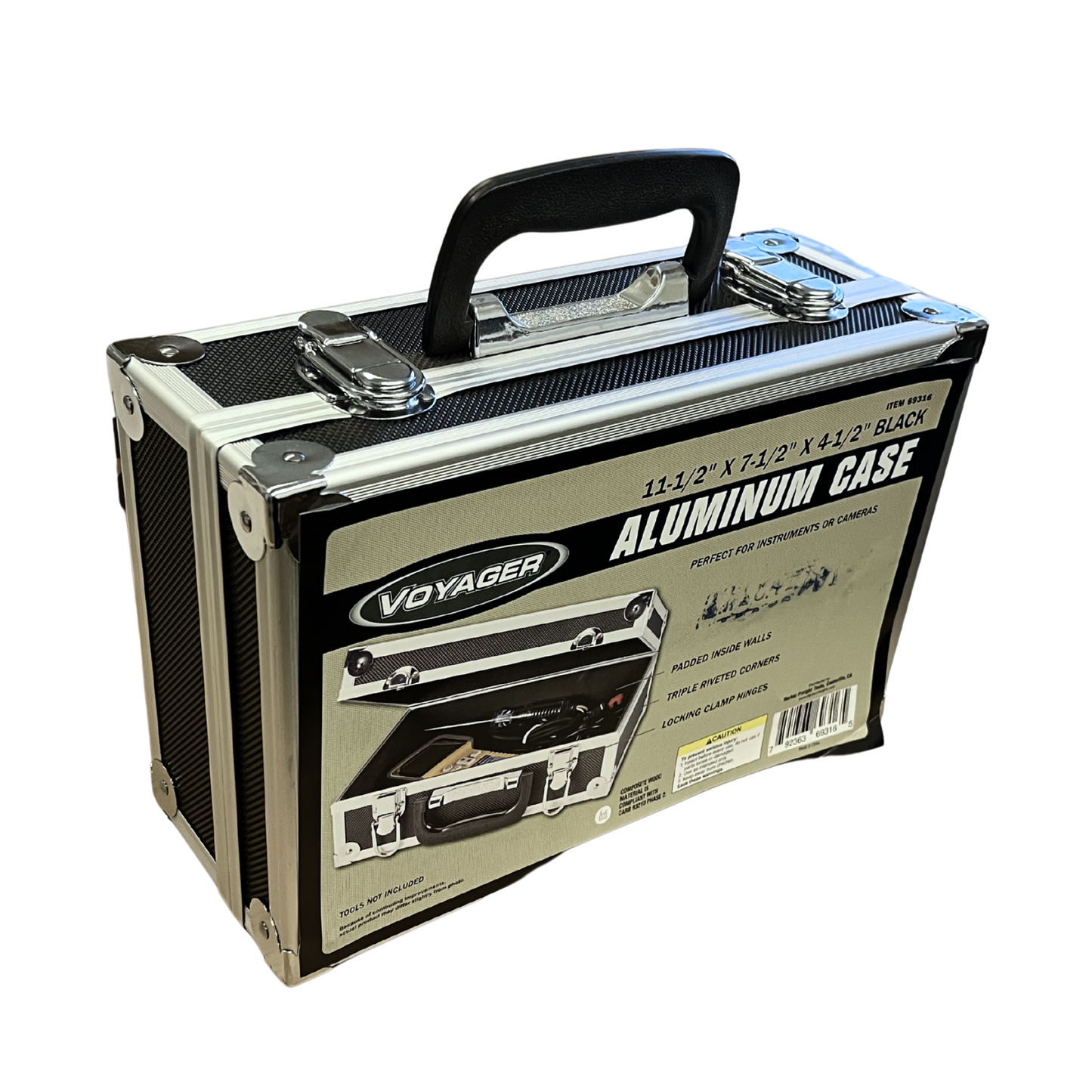 Harbor Freight 36870 VOYAGER Aluminum Protective Case 11.5 x 7.5 x 4.5 Inch Rugged Storage Case