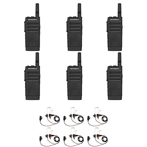 SL300-V-SC-2 VHF 136-174MHz 2 Channel 3 Watt Digital DMR Non-Display Radio with E346 Surveillance Headset (6 Pack)