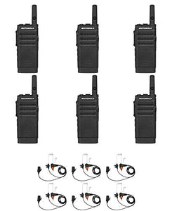 SL300-V-SC-2 VHF 136-174MHz 2 Channel 3 Watt Digital DMR Non-Display Radio with E346 Surveillance Headset (6 Pack)