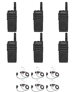 SL300-U-SC-2 UHF 403-470MHz 2 Channel 3 Watt Digital DMR Non-Display Radio with E346 Surveillance Headset (6 Pack)