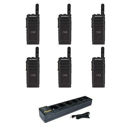 SL300-V-SC-99 VHF 136-174MHz 99 Channel 3 Watt Digital DMR Display Radio with PMLN7101 Multi Unit Charger (6 Pack)