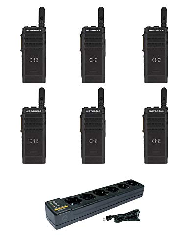 SL300-V-SC-99 VHF 136-174MHz 99 Channel 3 Watt Digital DMR Display Radio with PMLN7101 Multi Unit Charger (6 Pack)