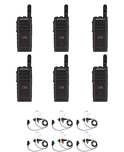 SL300-V-SC-99 VHF 136-174MHz 99 Channel 3 Watt Digital DMR Display Radio with E346 Surveillance Headset (6 Pack)