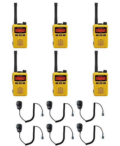 MEVX-S24-YL Yellow UHF 403-470MHz 3 Watt 256 Channel Analog/Digital Portable Radio with M03 Speaker Microphone (6 Pack)