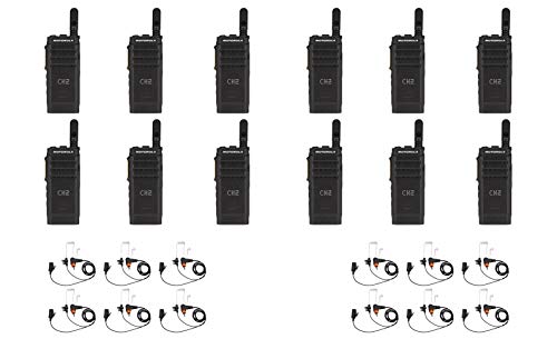 SL300-V-SC-99 VHF 136-174MHz 99 Channel 3 Watt Digital DMR Display Radio with E346 Surveillance Headset (12 Pack)