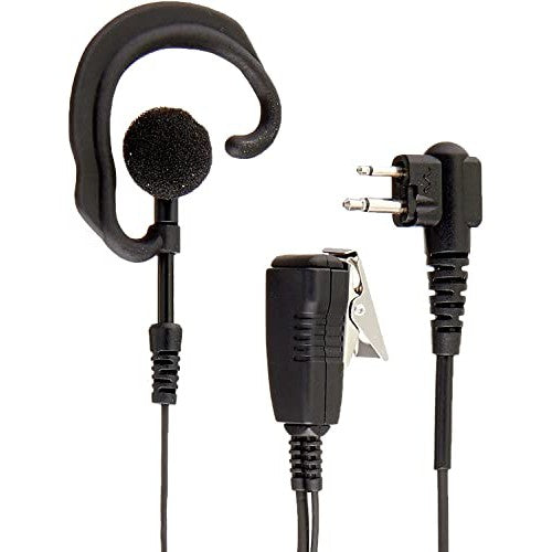 PRYME SPM-303EB Responder Series Spm-300Eb Series - Lapel Microphone: with Soft Earhook Style Earphone, Black