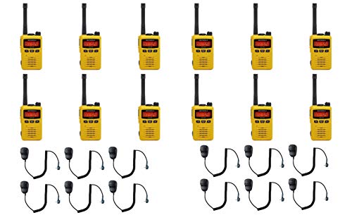 MEVX-S24-YL Yellow UHF 403-470MHz 3 Watt 256 Channel Analog/Digital Portable Radio with M03 Speaker Microphone (12 Pack)