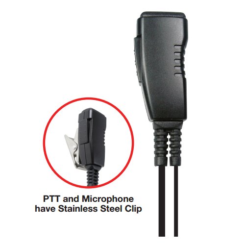 PRYME 1-Wire Swivel Earhook Earpiece for ICOM IP100H Radio