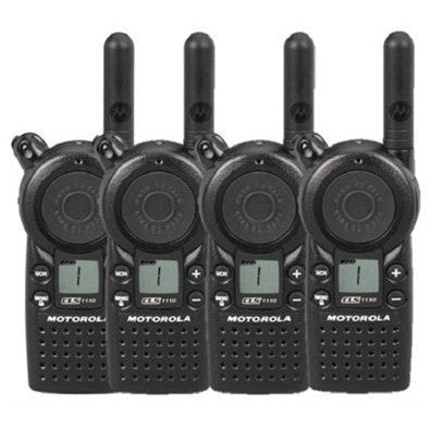 4 Pack of Motorola CLS1110 Two Way Radio Walkie Talkies (UHF)