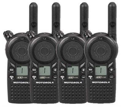 4 Pack of Motorola CLS1110 Two Way Radio Walkie Talkies (UHF)