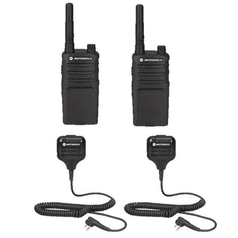 2 Pack Motorola RMM2050 Radios with Speaker Mics