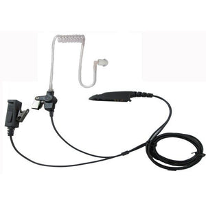 Two Wire Surveillance Headset with Push to Talk for Motorola HT750 HT1250 HT1250LS MTX850 MTX950
