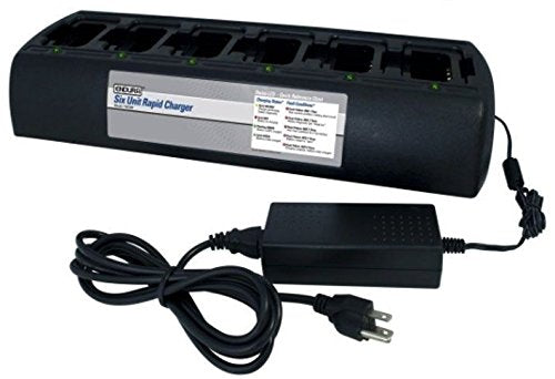 Power Products TWC6M + TWP-HY4 6 Unit Gang Charger for Hytera PD782G PD782 PD702 PD702 PD602 PD702G and More