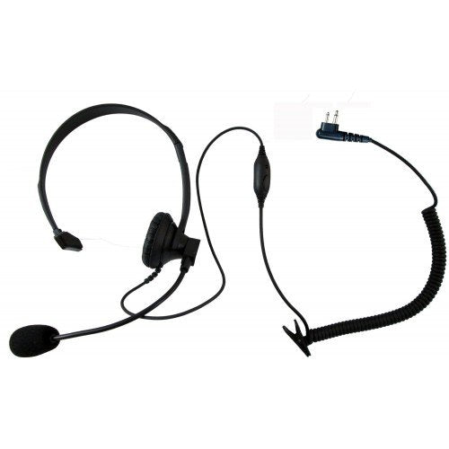 Single Ear Headset with Push to Talk and VOX for Motorola radios