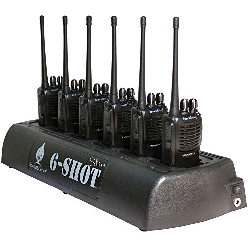 Klein Electronics 6-Shot Slim 6-Unit Battery Charger for Motorola, Blackbox/Blackbox+, Bantam, Maxom, Icom ,Relm, Vertex and Other Popular Radios